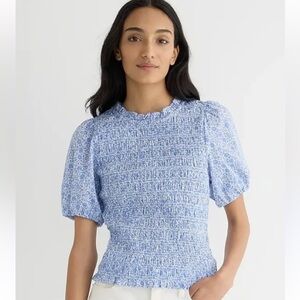 J.Crew Liberty Smocked Top